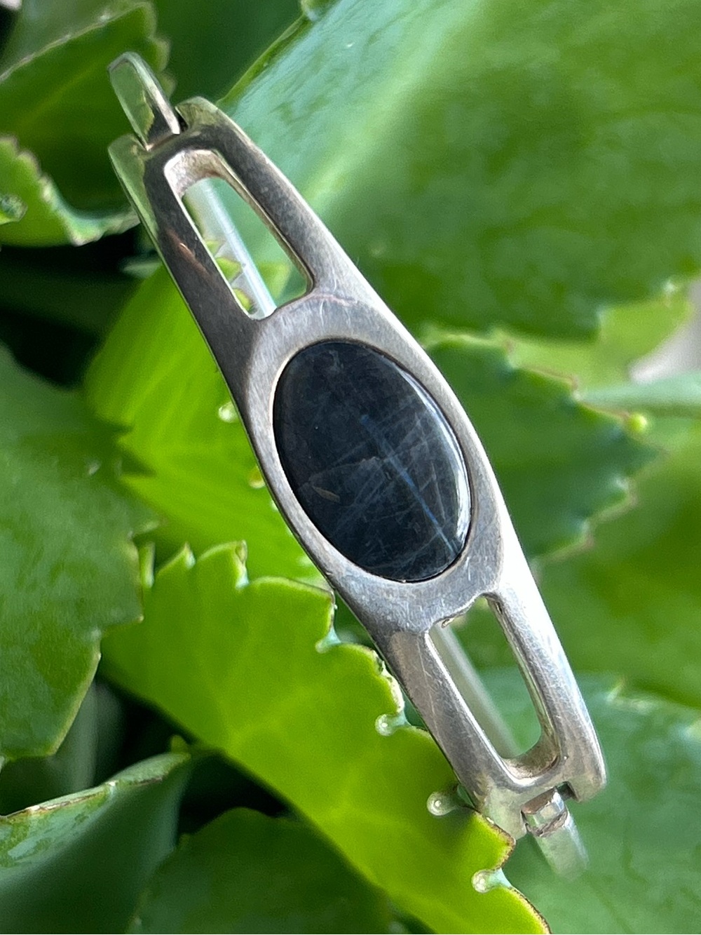 JTI Jana Toppila Ikalainen Finland 925 Sterling Labradorite Bangle Bracelet